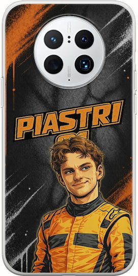Pole Position Collection Oscar Piastri Huawei Mate 50 Pro Flexible TPU Transparent Silicone Case