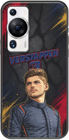 Husă Pole Position Collection Max Verstappen Huawei P60 Neagră TPU Silicon