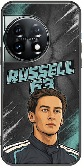 Handyhülle Pole Position Collection George Russell OnePlus 11 5G Schwarzes Tpu Schwarz Silikon