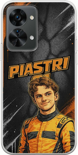 Pole Position Collection Oscar Piastri OnePlus Nord 2T 5G Flexible TPU Transparent Silicone Case