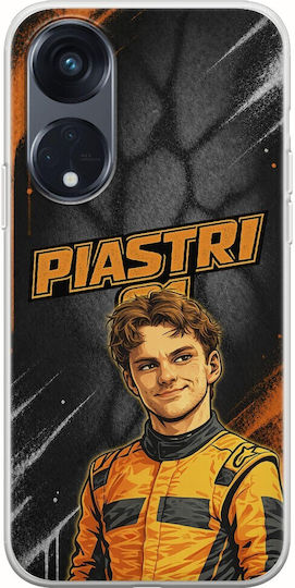 Pole Position Collection Oscar Piastri Oppo Reno8 T 5G Flexible TPU Transparent Silicone Case