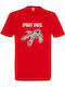 T-shirt Унисекс Forget Space Back To Beach Astronaut Loves Summer Червен