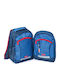 Yolo School Backpack Elementary Blue with Water Bottle Holder 28lt