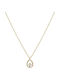 Halskette mit Träne-Design aus Gold mit Zirkon