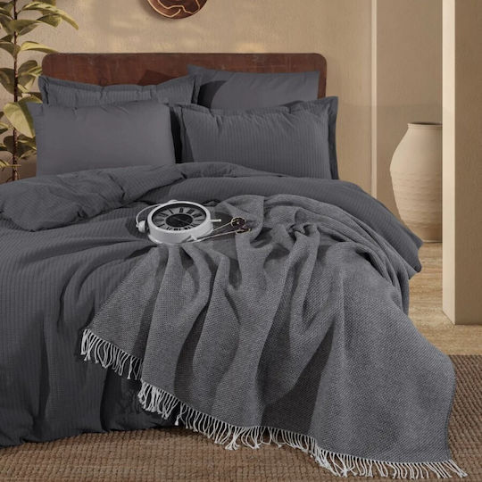 Clasy Home Set Huse Pentru Pilote Dublu 200x220cm Gri