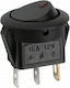 Set 5 Round Rocker Switches Led Red 16a 12v Dc On-off 20 Mm Mounting