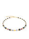 Coeur-de-lion Moon Necklace Made of Gold Plated Steel Blue