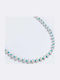 Cuoro Necklace with Light Blue Pearls