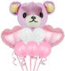 Set 8 Baloane Aniversare Folie Roz Jumbo 60 cm