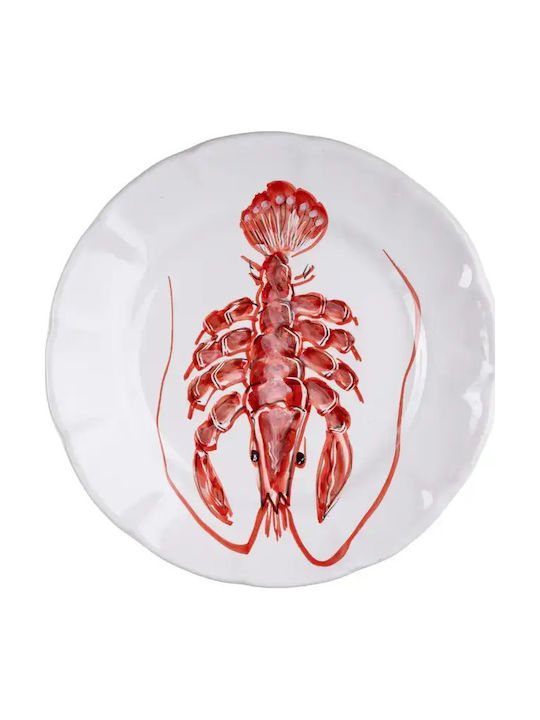 Casa Amalfi Keramik Servierplatte Rote Mit Durchmesser 26cm