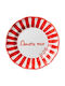 Casa Amalfi Deepes Keramik Servierteller Rot mit einem Durchmesser von 26cm
