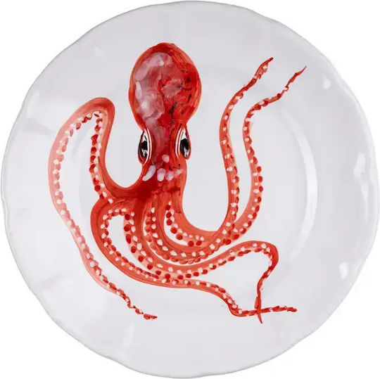 Casa Amalfi Placă Adâncă Ceramică Roșie Cu Diametru 26cm