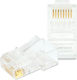 Set 100 Prize RJ45 8p8c Cat6 Conectori Cablu UTP Conector Rețea Contacte Placate Cu Aur
