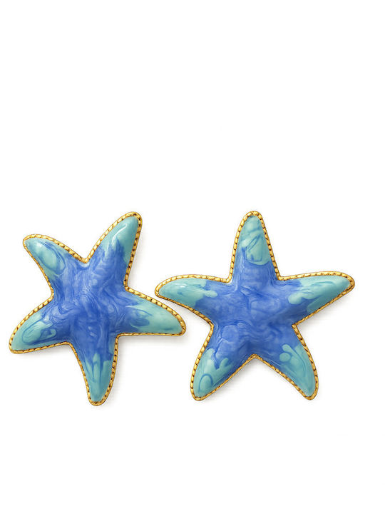Ziger Ziger Stahl Blau Ohrringe Ziger Ziger Stahl Blau Ohrringe