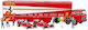 Model Mașină Fiat 691 T Transport Mașini De Curse Set Sz 1977 Ferrari 1:87 Brekina