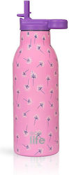 Μεταλλικό 550ml Pink Dandellion Μεταλλικό 550ml Pink Dandellion