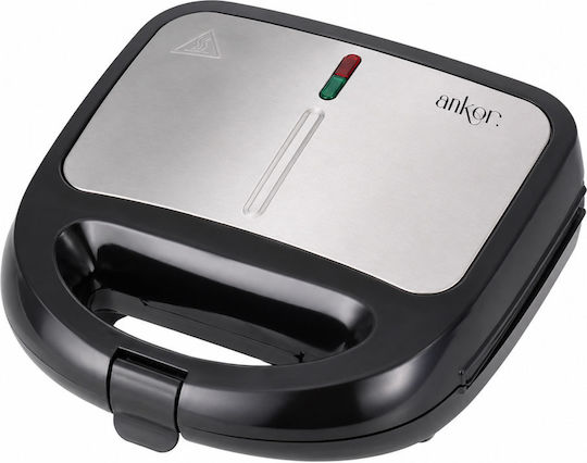 Ankor Sandwich-Maker Grill mit Herausnehmbare Gitter 950W Inox