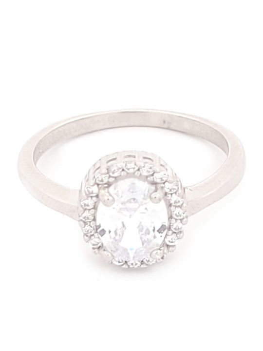 Damenring mit Zirkon aus Silber