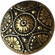 Button 2.4cm 5131 Gold 1 Piece