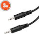Alista Home 3,5mm Klinkenkabel 3,5mm Stecker - 3,5mm Stecker Schwarz 3m