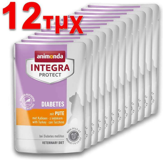 Animonda Integra Protect Wet Cat Food Pouches with Turkey and Meat Grain Free 12x85gr