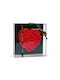 Artificial Heart-shaped Roses Led In Gift Box 29x29cm Romantic Valentine Anniversary Decor Light