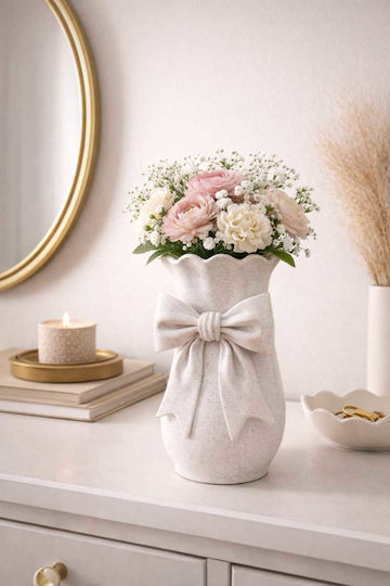 SteweHome SteweHome Dekorative Vase Kunststoff Weiß Y19cm