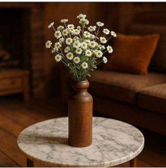 SteweHome Decorative Wooden Brown Vase Diameter 2xHeight 19cm
