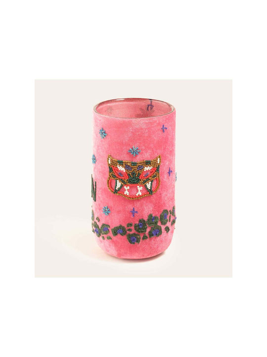 SteweHome Decorative Pink Glass Vase