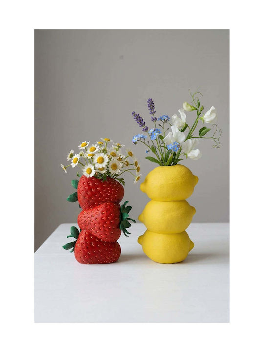 SteweHome Set of Plastic Multicolour Decorative Vases 2 Pieces