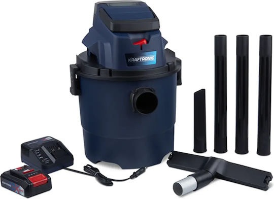 Einhell X102036 Επαναφορτιζόμενη Σκούπα Υγρών / Στερεών με Πλαστικό Κάδο 15lt Μπλε