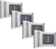 Alista Home Set 4 Lampi Solare Montate Pe Perete Alb Rece 6500K Cu Senzor De Mișcare IP65 10x6.5cm