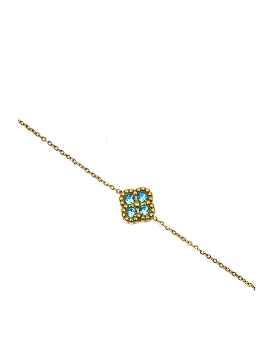 Dorian Gray Anklet from Steel Light Blue