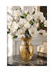 SteweHome Decorative Glass Yellow Vase