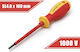 Surubelniță Dreaptă Sl4.0 Izolată 1000v 100 Mm Ax Vârf Magnetic Oțel Crom-vanadiu