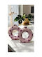 SteweHome Set Ceramic Decorative Vases Pink 17x14xH19cm 2 Pieces
