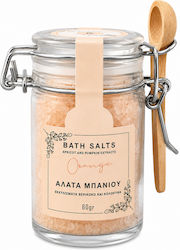 Kollectiva Bath Salts Orange Apricot & Pumpkin Extracts Glass Jar Wooden Spoon 60g
