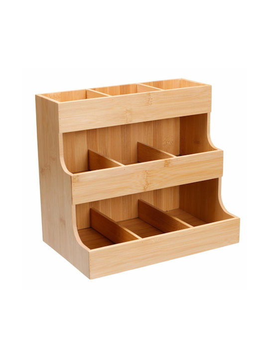 HowHomely Bamboo Spice Organizer Beige