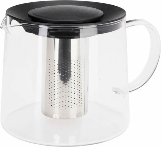 HowHomely Ceainic cu Filtru din Sticlă Transparentă 1500ml