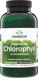 Swanson Vegetarian Chlorophyll as Chlorophyllin 60mg 300 Vegetable Capsules Swanson Vegetarian Chlorophyll as Chlorophyllin 60mg 300 Vegetable Capsules