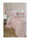 SteweHome Cotton Duvet Cover Set 200x230cm Double With 2 Pillowcases Orange