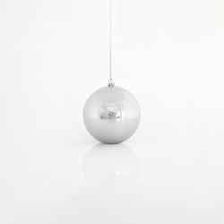 Plastic Ball Grey Pearl Set of 6pcs 8cm