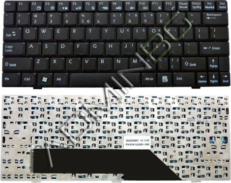 Laptop-Tastatur Msi Wind U135 U160 Schwarz Us Uk