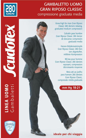 Scudotex Gran Riposo Calf High Graduated Compression Socks 18-21 mmHg Burgundy