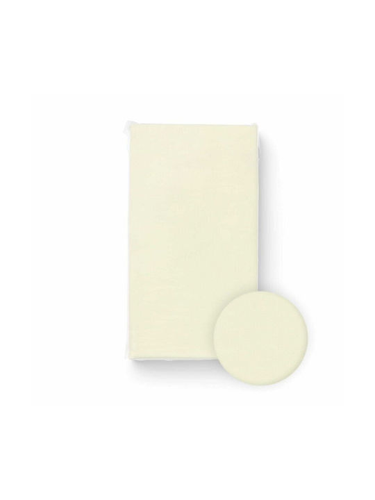 Bocioland Lenjerie De Patut Bebe Pentru Patut Din Bumbac Cu Cauciuc Alb 120x60cm