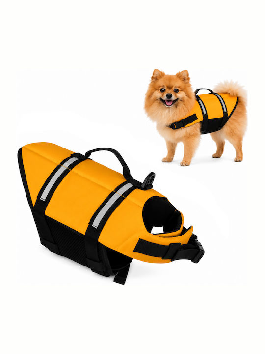 Zola Jachetă De Salvare Pentru Câini Mărimea S 7-10 Kg 41-53 Cm Piept Curele Reglabile Reflectorizante Mâner De Transport Atașament Pentru Lesă Galbenă