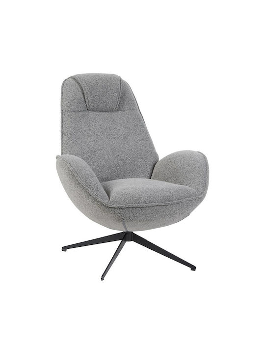 Flago Swivel Armchair Grey 85x88x103.5cm