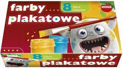 Posterfarben 8 Farben 20ml Gesättigte Mattfarben Nach dem Trocknen