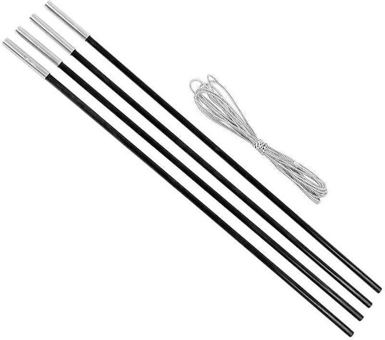 High Peak Zeltausrüstung Zeltrahmen 4 Stücke 41711 Schwarz Grau Silber