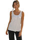 Women's Cotton Sleeveless White Blouse